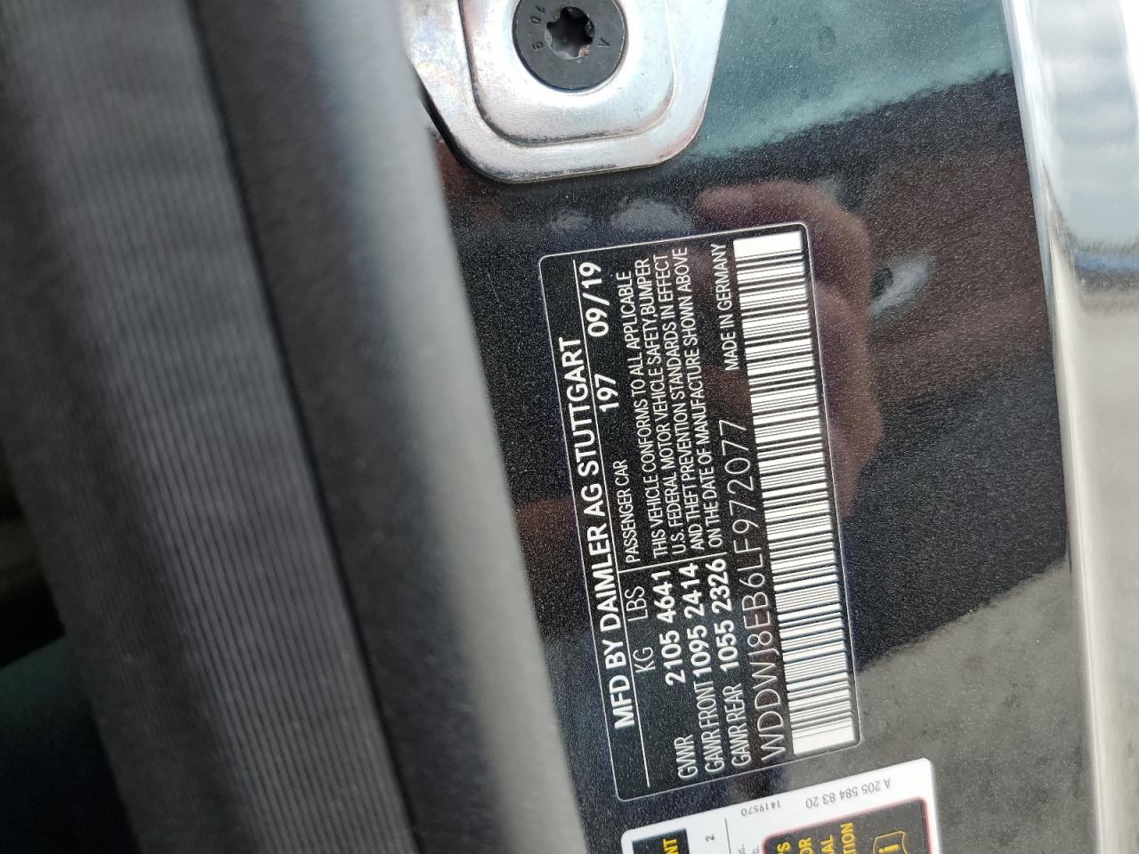 WDDWJ8EB6LF972077 2020 Mercedes-Benz C 300 4Matic