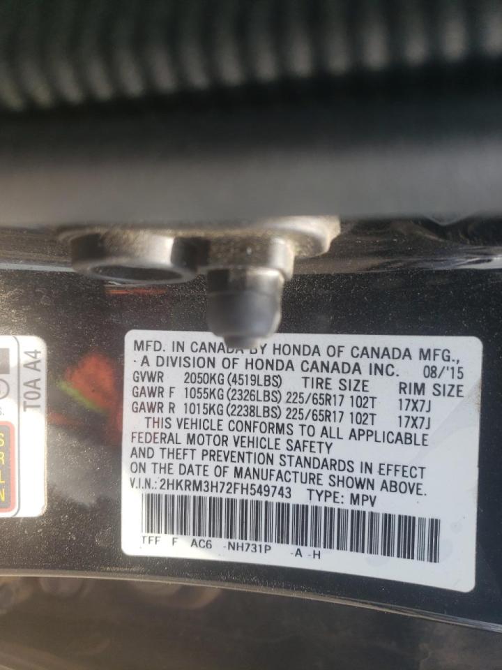 2HKRM3H72FH549743 2015 Honda Cr-V Exl