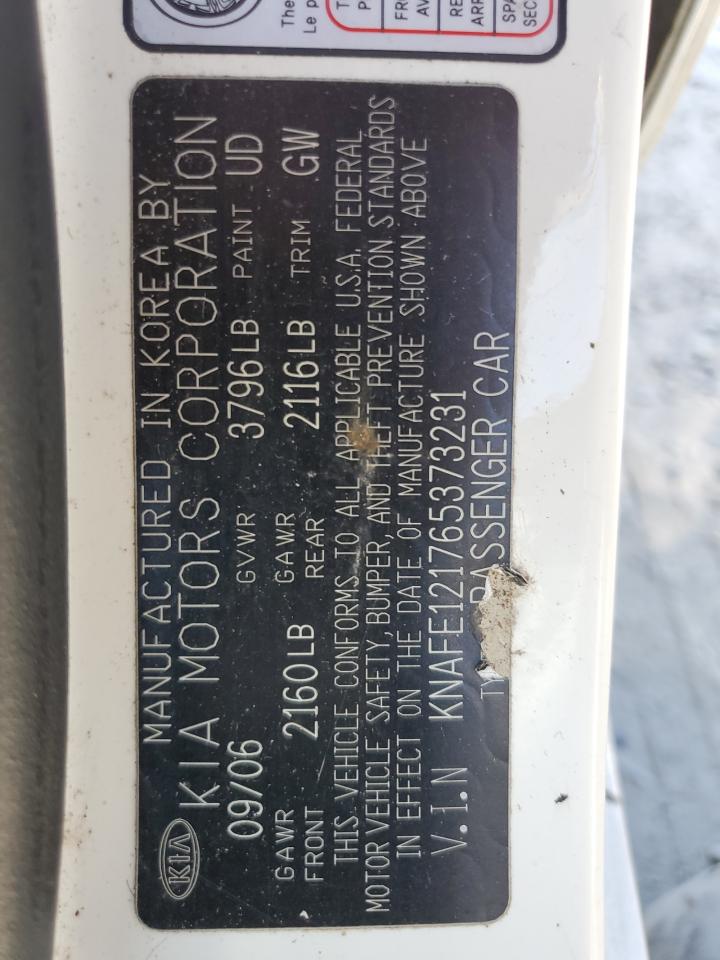 KNAFE121765373231 2006 Kia Spectra Lx