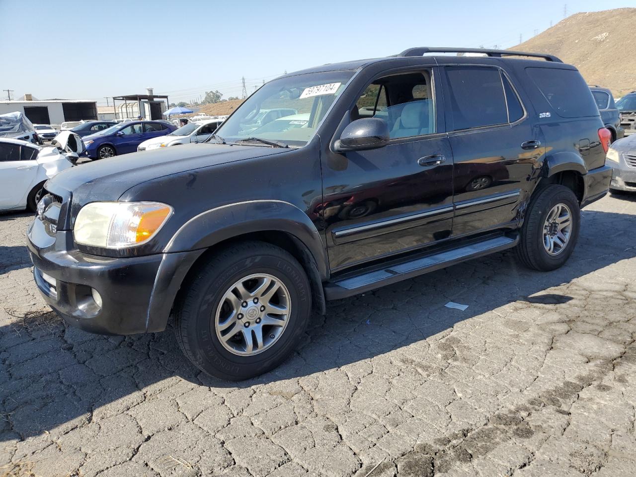 TOYOTA SEQUOIA SR 2007 black 4dr spor gas 5TDZT34A27S293250 photo #1