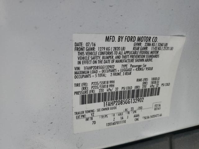 2016 Ford Taurus Se VIN: 1FAHP2D85GG132902 Lot: 57302694