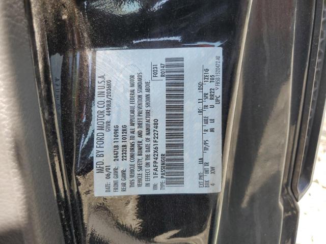 2001 Ford Mustang Gt VIN: 1FAFP42X61F227480 Lot: 57172074