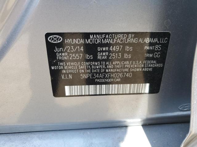 2015 Hyundai Sonata Sport VIN: 5NPE34AFXFH026740 Lot: 60490294