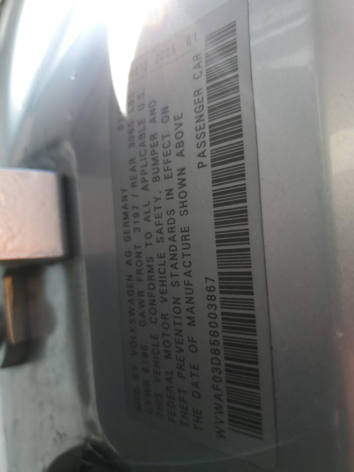 WVWAF03D858003867 2005 Volkswagen Phaeton 4.2