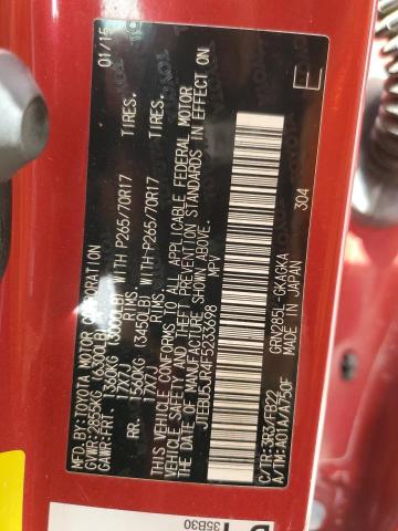 2015 Toyota 4Runner Sr5 VIN: JTEBU5JR4F5233698 Lot: 57454264