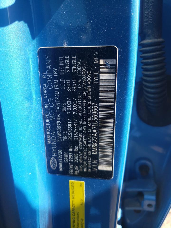 KM8K22AA7LU569667 2020 Hyundai Kona Sel