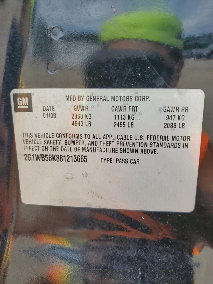 2G1WB58K881213665 2008 Chevrolet Impala Ls