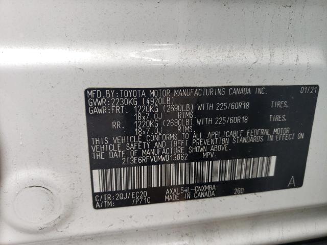 2T3E6RFV0MW013862 2021 TOYOTA RAV 4 - Image 13