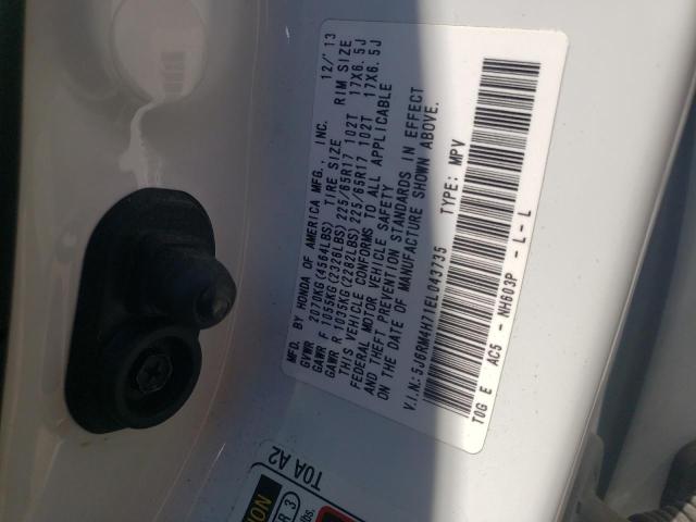 2014 Honda Cr-V Exl VIN: 5J6RM4H71EL043735 Lot: 57658164