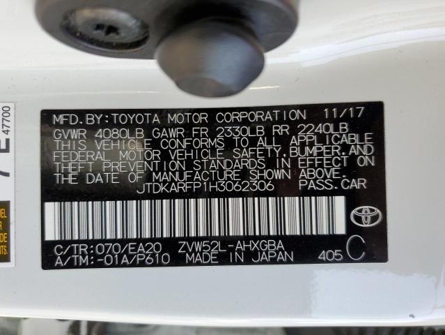 2017 Toyota Prius Prime VIN: JTDKARFP1H3062306 Lot: 57666474