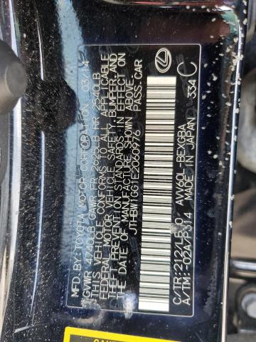 2014 Lexus Es 300H VIN: JTHBW1GG1E2060976 Lot: 58035514