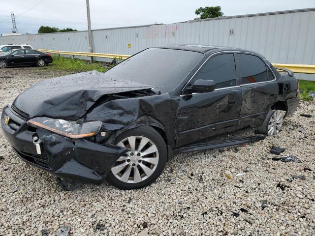 HONDA ACCORD EX 2002 black  gas 1HGCG16532A051962 photo #1