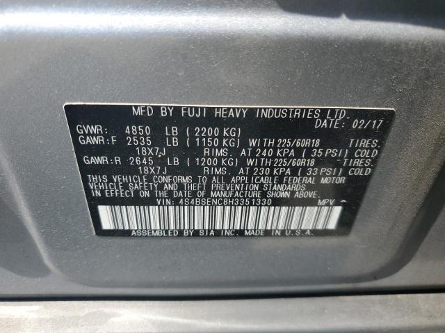 2017 Subaru Outback 3.6R Limited VIN: 4S4BSENC8H3351330 Lot: 59884204