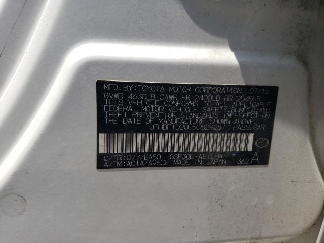 2015 Lexus Is 250 VIN: JTHBF1D20F5082928 Lot: 57518044