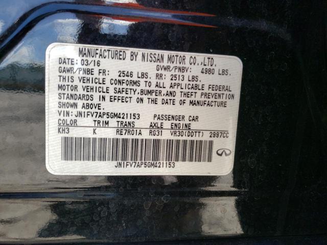 2016 Infiniti Q50 Red Sport 400 VIN: JN1FV7AP5GM421153 Lot: 60379734