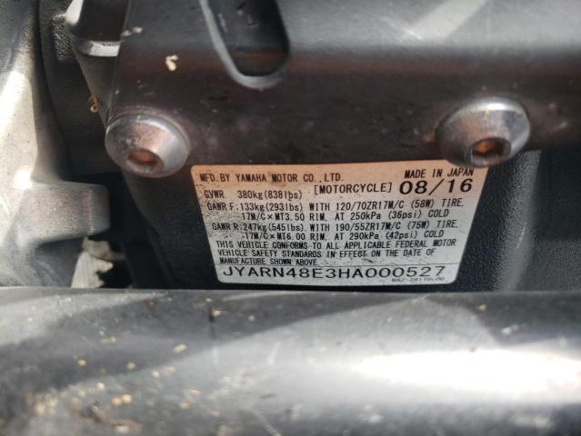 2017 YAMAHA FZ10 JYARN48E3HA000527