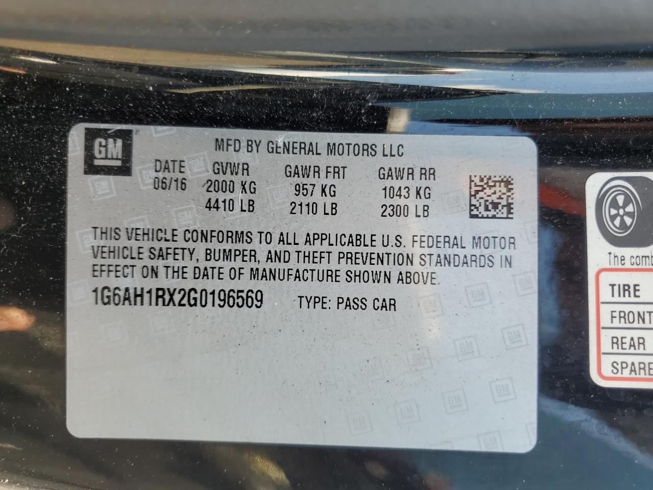 1G6AH1RX2G0196569 2016 Cadillac Ats Luxury