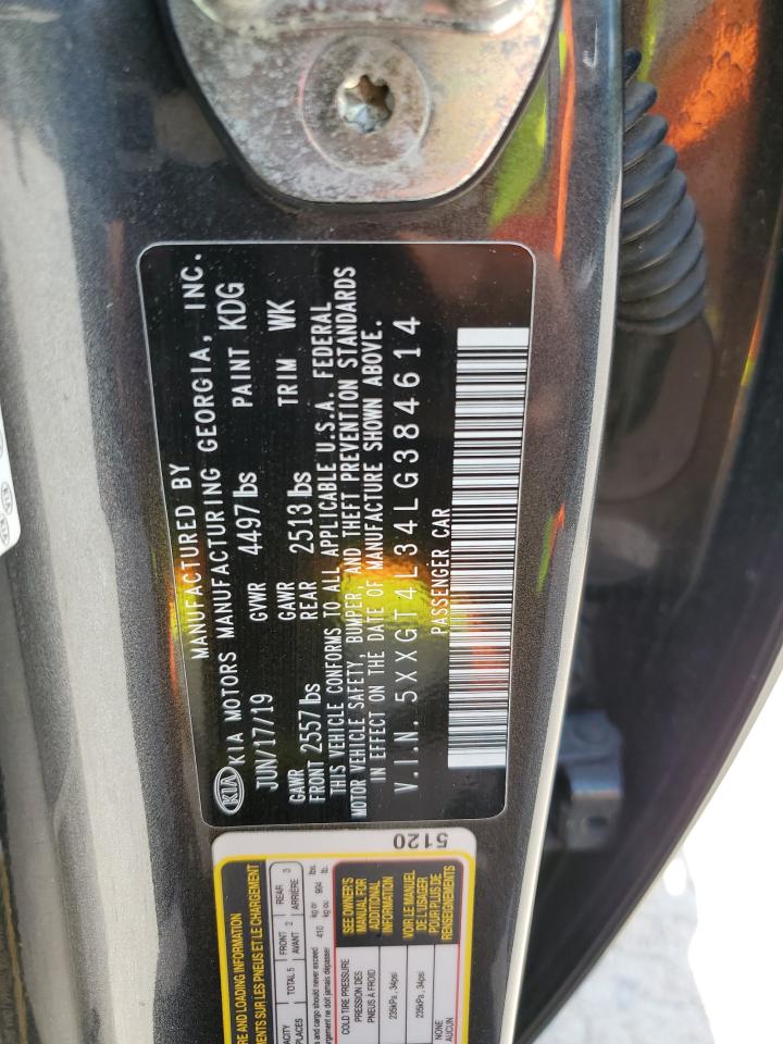 5XXGT4L34LG384614 2020 Kia Optima Lx