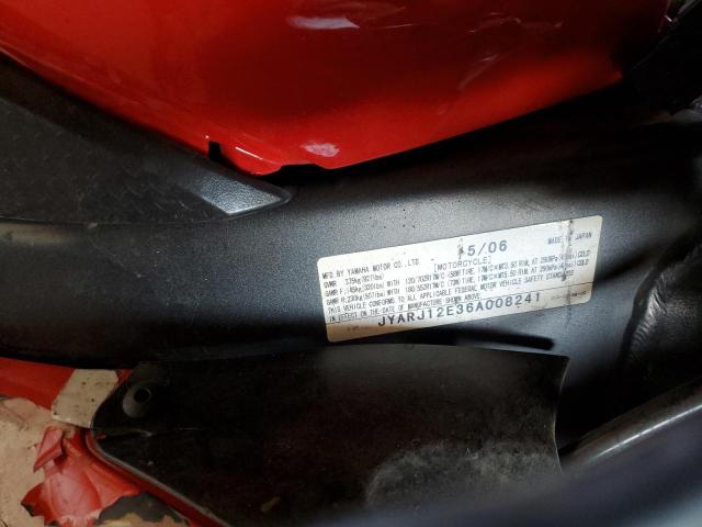 2006 YAMAHA YZFR6 L JYARJ12E36A008241