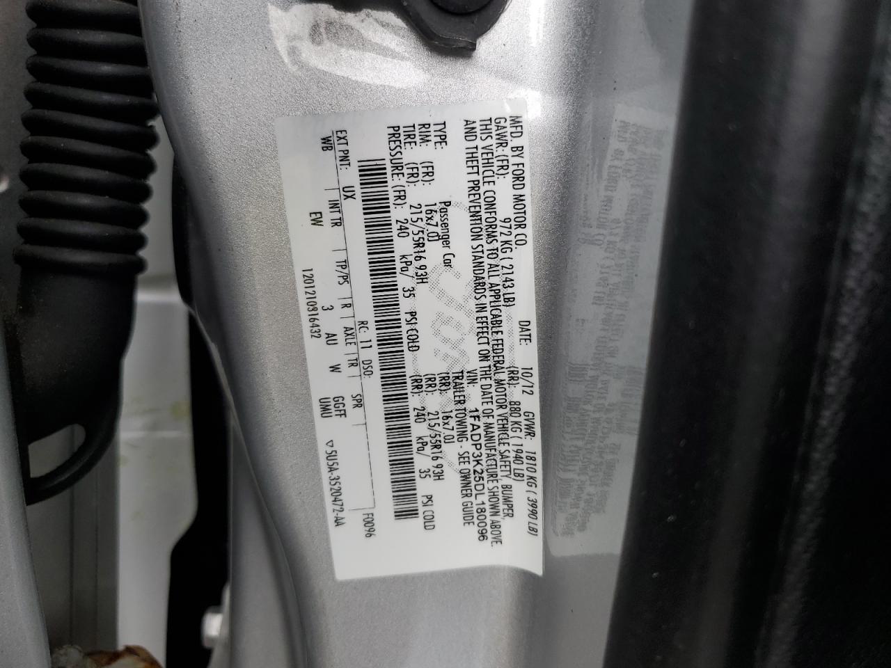 1FADP3K25DL180096 2013 Ford Focus Se