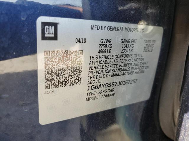 2018 Cadillac Cts Premium Luxury VIN: 1G6AY5SS7J0167257 Lot: 57528044