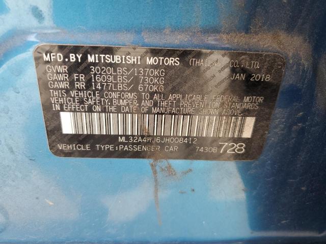 2018 MITSUBISHI MIRAGE SE - ML32A4HJ6JH008412