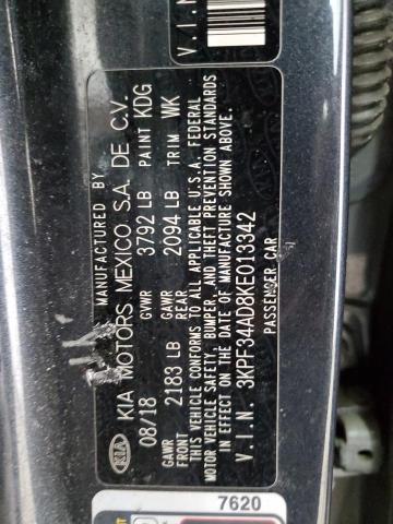 2019 Kia Forte Gt Line VIN: 3KPF34AD8KE013342 Lot: 61055064