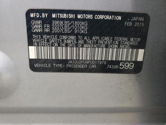 2015 Mitsubishi Lancer Es VIN: JA32U2FU4FU017970 Lot: 57308924