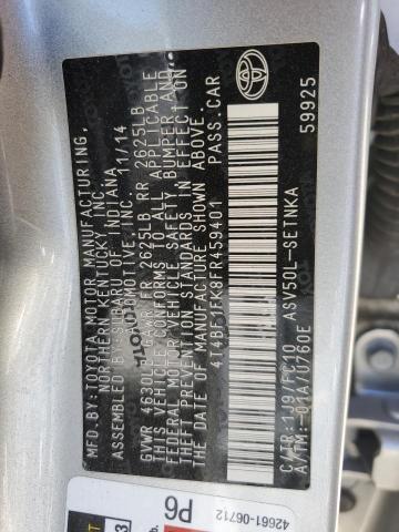 VIN 4T4BF1FK8FR459401 2015 Toyota Camry, LE no.12