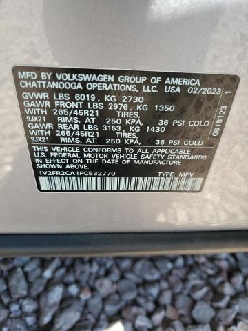 2023 Volkswagen Atlas Sel Premium R-Line VIN: 1V2FR2CA1PC532770 Lot: 56507554