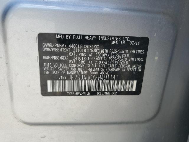 2015 Subaru Forester 2.5I Touring VIN: JF2SJAUCXFH491141 Lot: 57785734