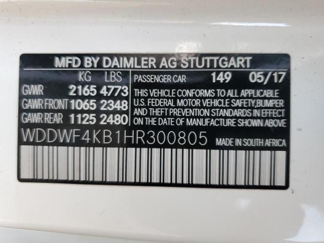 2017 Mercedes-Benz C 300 4Matic VIN: WDDWF4KB1HR300805 Lot: 57013944