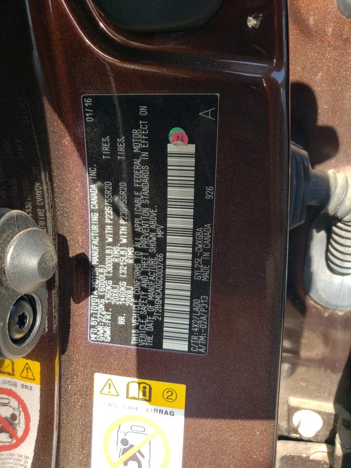 2T2BGMCA0GC003766 2016 Lexus Rx 450H Base