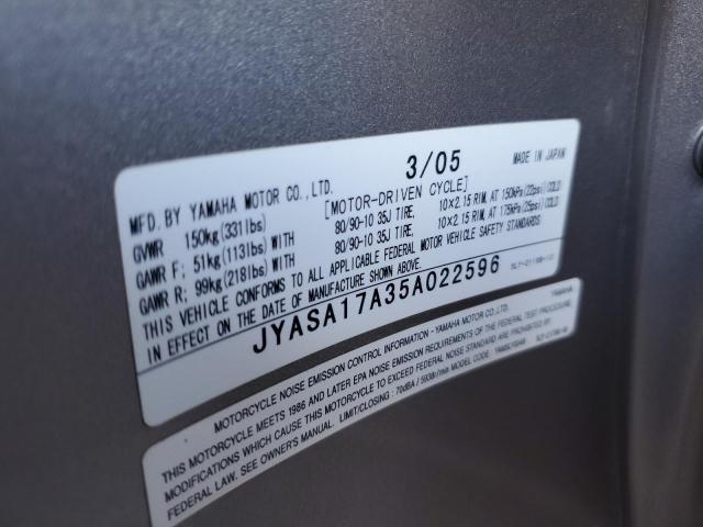 2005 YAMAHA YJ50 JYASA17A35A022596