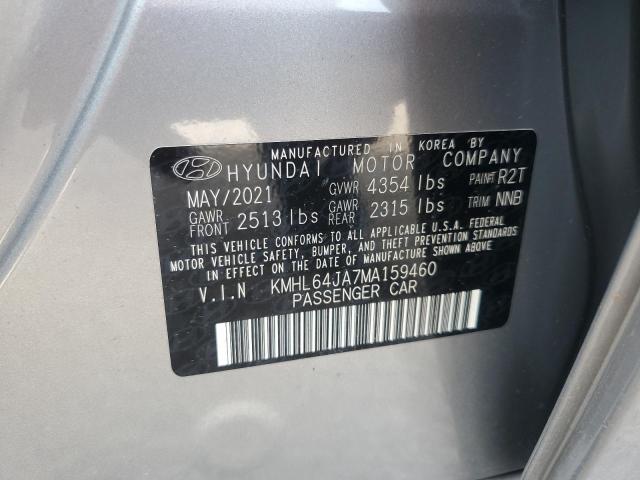 2021 Hyundai Sonata Sel VIN: KMHL64JA7MA159460 Lot: 56869714