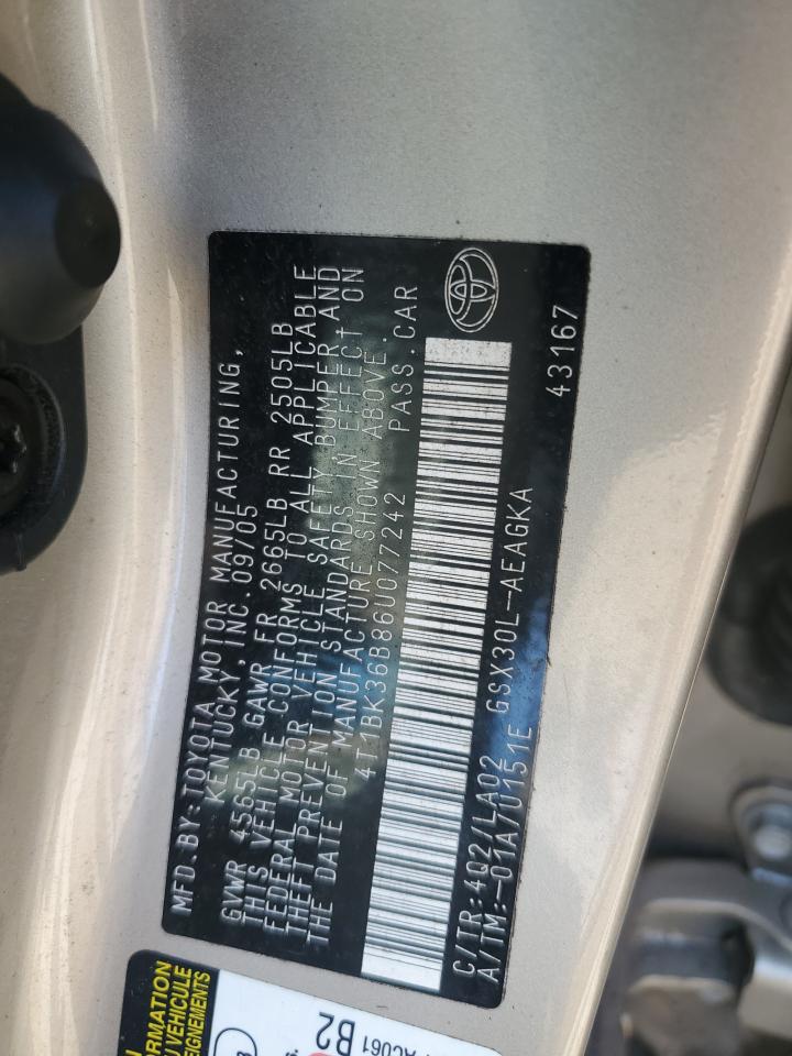 4T1BK36B86U077242 2006 Toyota Avalon Xl