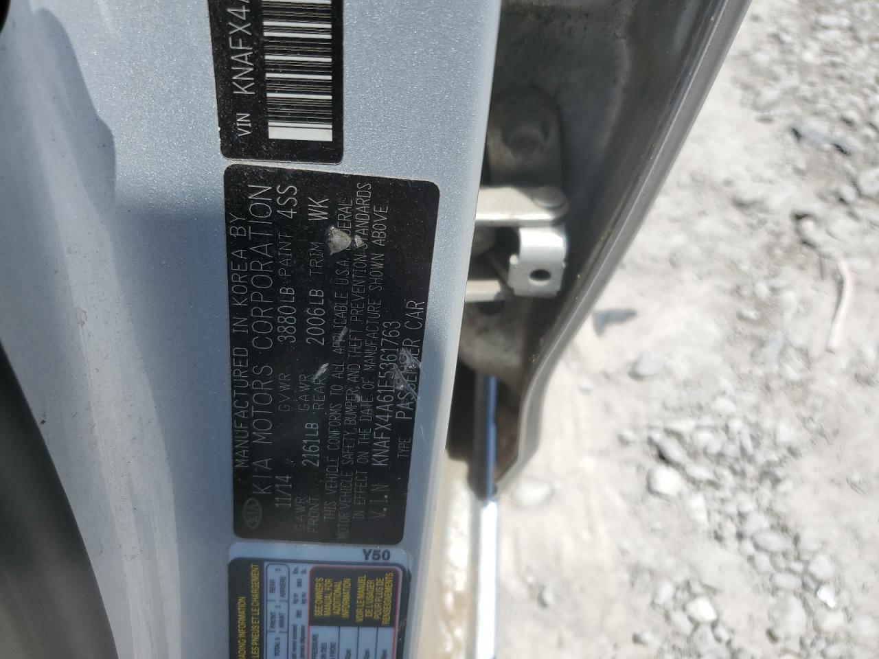 KNAFX4A61F5361763 2015 Kia Forte Lx