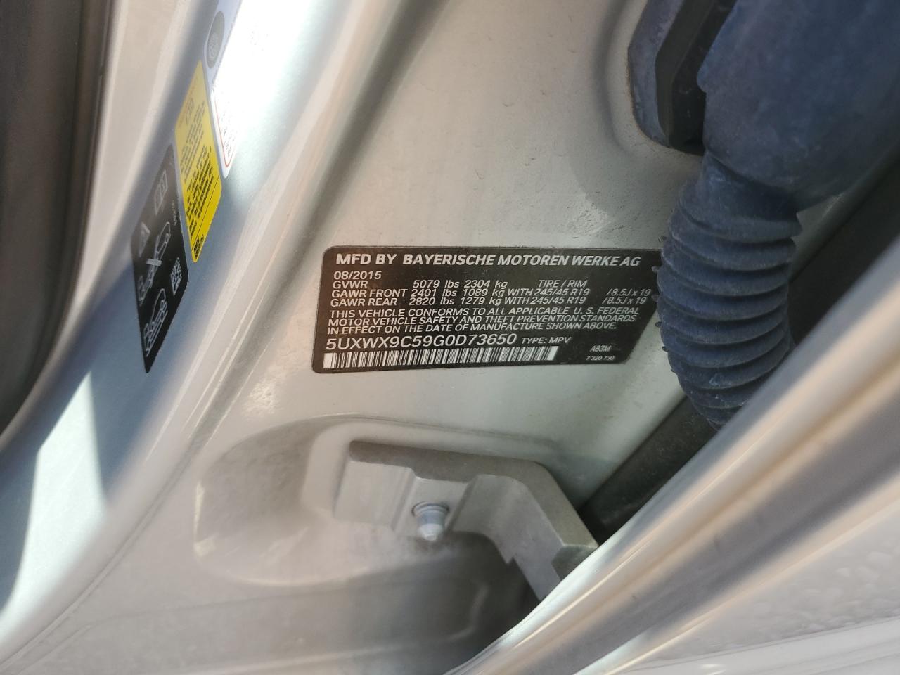 5UXWX9C59G0D73650 2016 BMW X3 xDrive28I