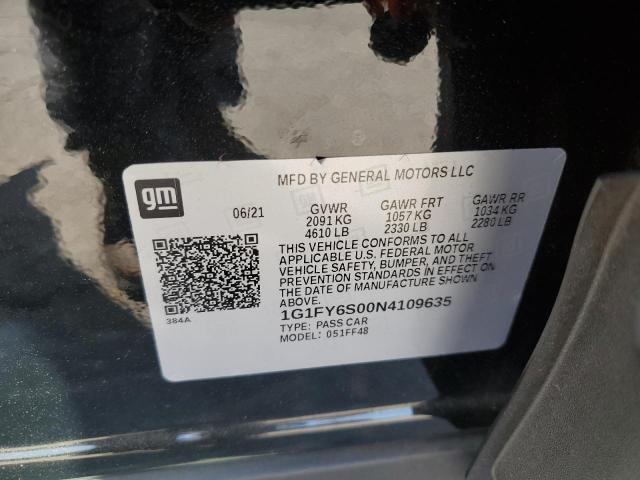 2022 Chevrolet Bolt Euv Lt VIN: 1G1FY6S00N4109635 Lot: 59911984