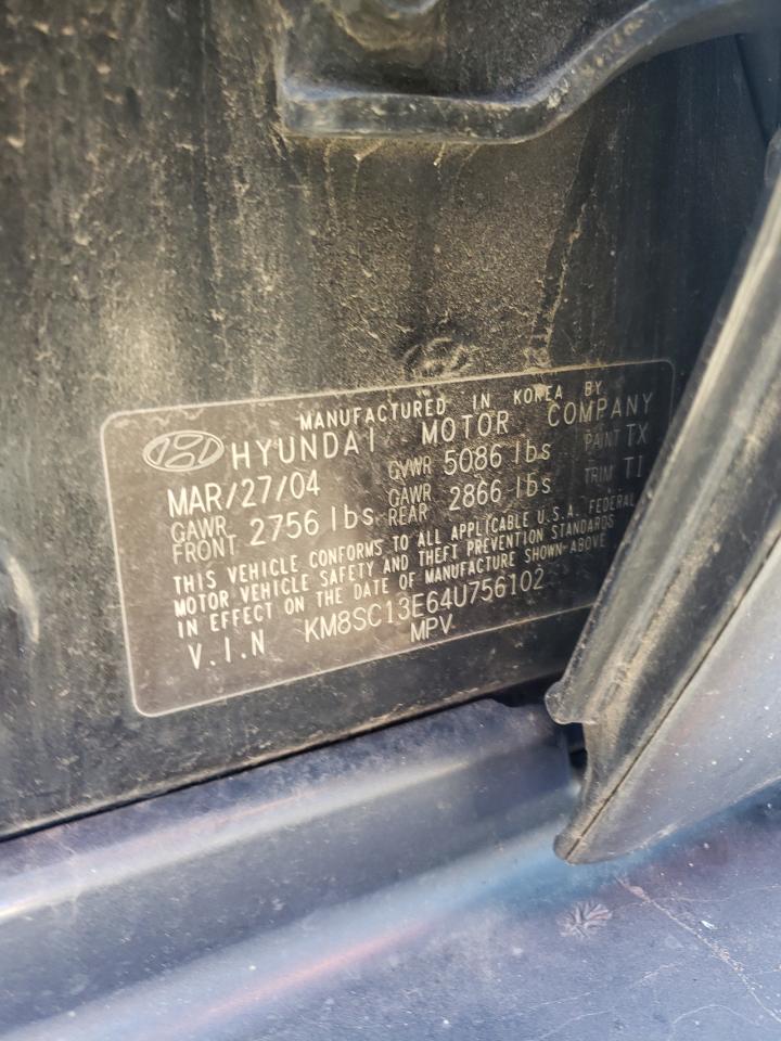 KM8SC13E64U756102 2004 Hyundai Santa Fe Gls