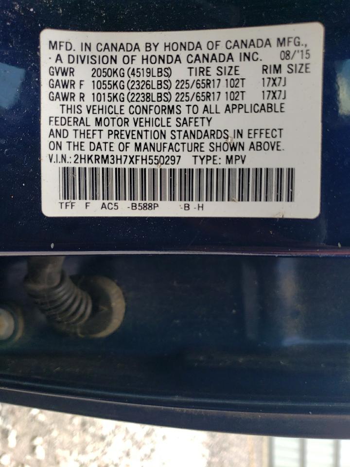 2HKRM3H7XFH550297 2015 Honda Cr-V Exl