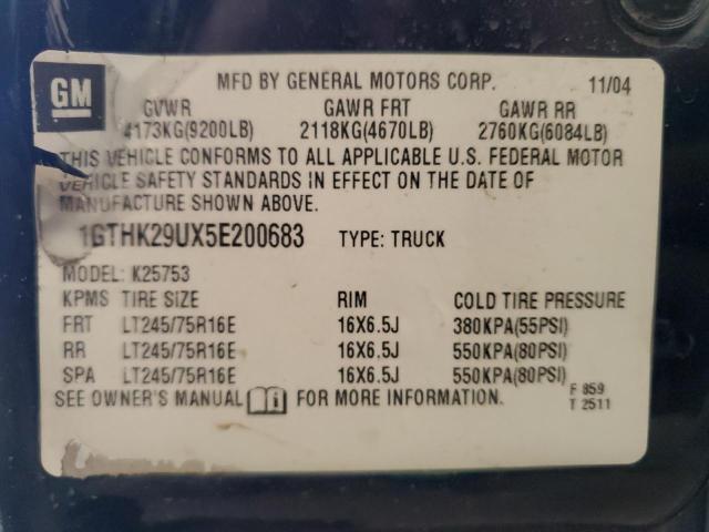 2005 GMC Sierra K2500 Heavy Duty VIN: 1GTHK29UX5E200683 Lot: 59176244