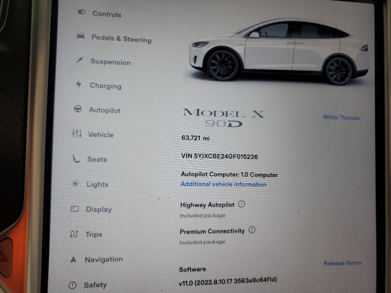 5YJXCBE24GF015236 2016 Tesla Model X