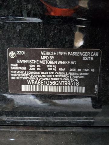 2016 BMW 320 I VIN: WBA8E1G56GNT99518 Lot: 61076894