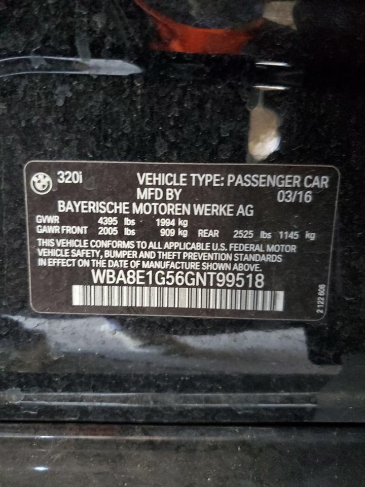 WBA8E1G56GNT99518 2016 BMW 320 I