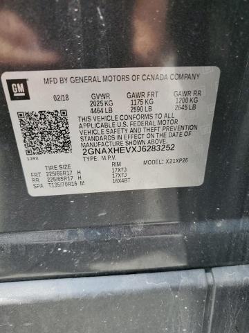 2018 Chevrolet Equinox Ls VIN: 2GNAXHEVXJ6283252 Lot: 60746354