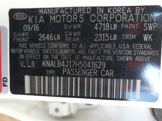 2017 KIA CADENZA PR - KNALB4J17H5041629