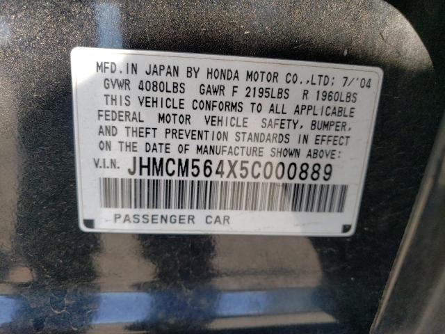 JHMCM564X5C000889 2005 Honda Accord Lx