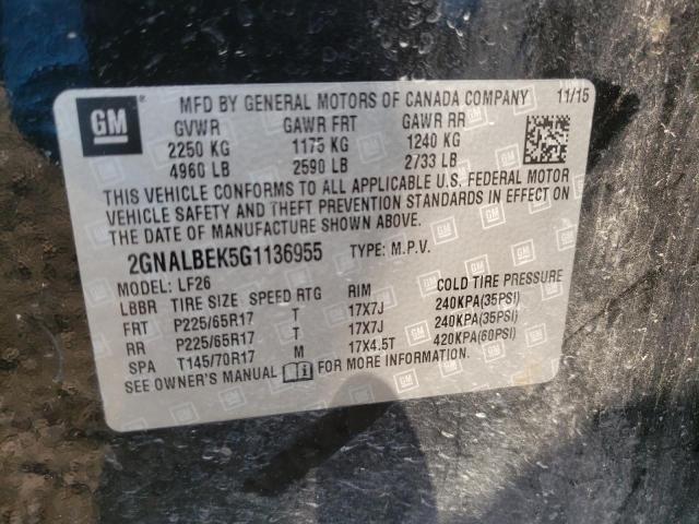 2016 Chevrolet Equinox Ls VIN: 2GNALBEK5G1136955 Lot: 57246484