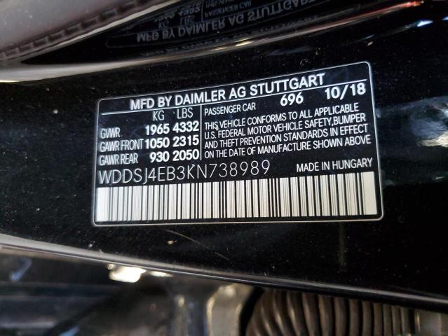 VIN WDDSJ4EB3KN738989 2019 Mercedes-Benz CLA-Class,... no.12